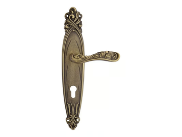 ARTE - Chromed brass door handle on back plate by LINEA CALI' - view 2